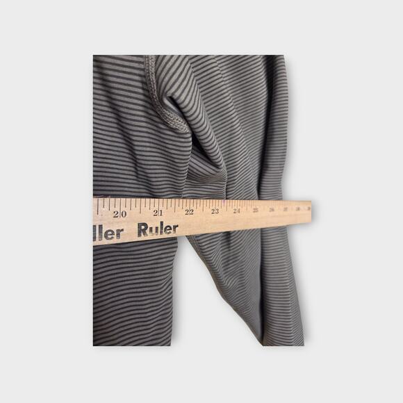 BYLT Mens Drop Cut Lux Stripe Long Sleeve Shirt Gray Green XL Casual - Picture 4 of 6